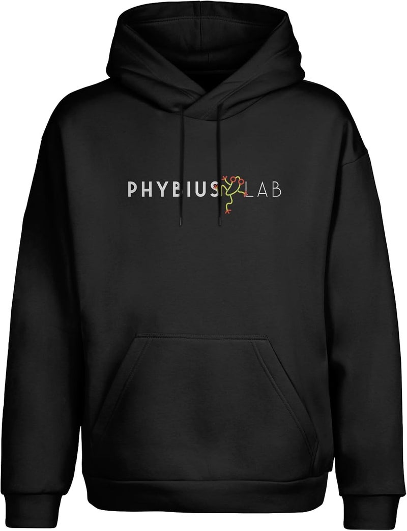 PHYBIUS Lab - Unisex Oversized Black Hoodie with Fleece-Lined Hood for Men and Women – Thick, Warm, Cozy, and Durable Sweatshirt for Cold Weather – Long Sleeve Hoodie for Winter, Casual Wear, Layering - Image 1